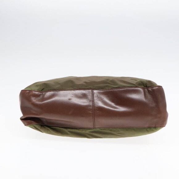 Authentic PRADA Shoulder Bag Nylon Leather Green - Picture 12 of 16
